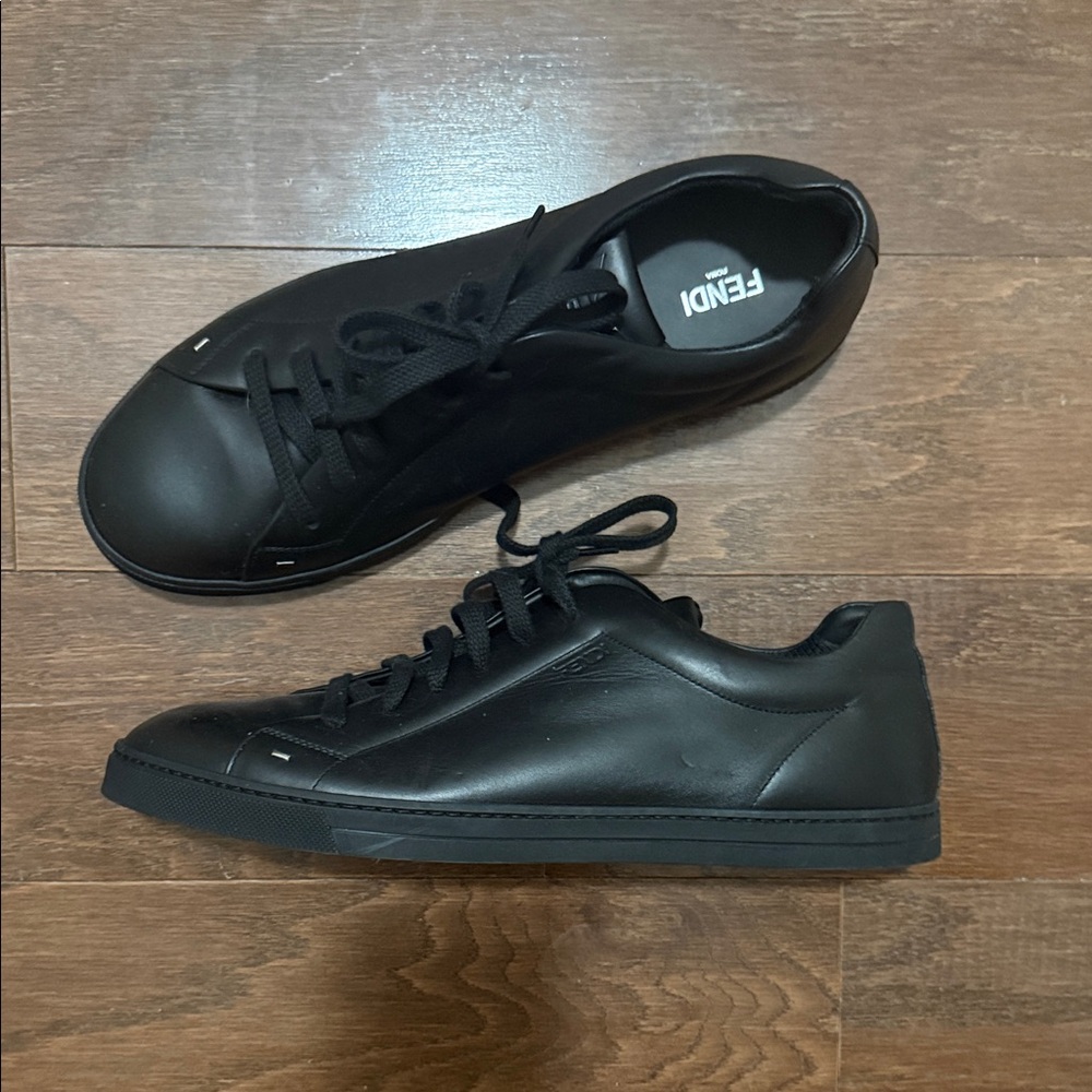 Fendi Men's Black Leather Sneakers